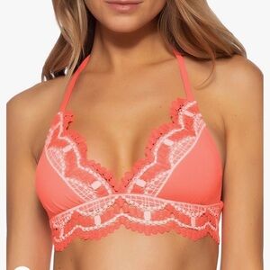 BECCA by Rebecca Virtue Delilah Avery Coral Crush Pink Bikini